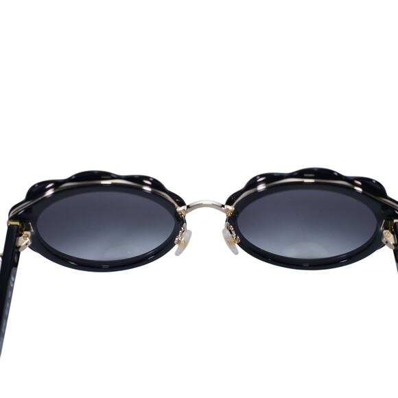 Kate Spade KARRIE Round Oversized Flower Sunglasses - Black / Gray Gradient-NWT - Picture 8 of 10